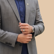 Grey–Navy Indo-Western Set