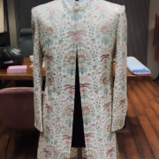 Ivory Embroidered Sherwani